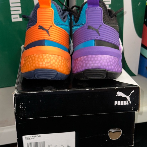 Puma “Uproar ASG Fade” Men’s Size 11 US *New with og Box” Purple/Orange - Picture 5 of 10
